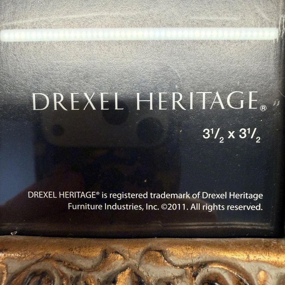 Drexel Heritage Gold Ornate Picture Photo Frame 3.5x3.5 Baroque Rococo Tabletop